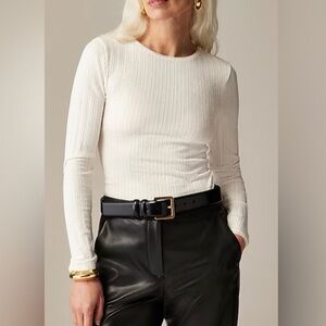JCREW Pointelle Long Sleeve T Shirt
